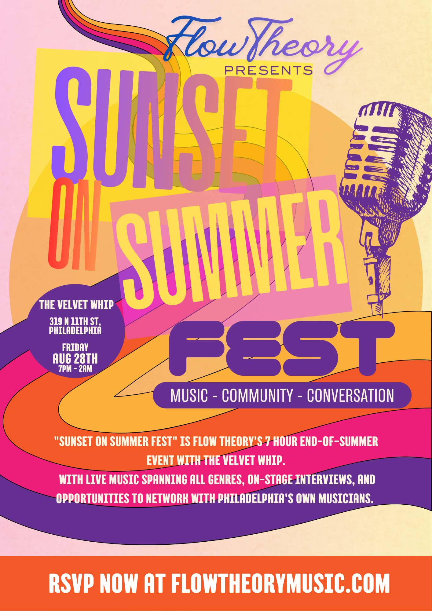 Sunset on Summer Fest — Fri August 28, 7:00 PM–2:00 AM at Velvet Whip Speakeasy, 319 N 11th St, Philadelphia